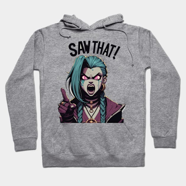 i saw that  jinx arcane Hoodie by whatyouareisbeautiful